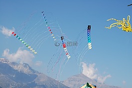 放風箏,山,顏色
