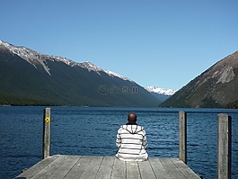 新西蘭,湖,山