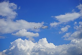 天空,藍(lán)色,云