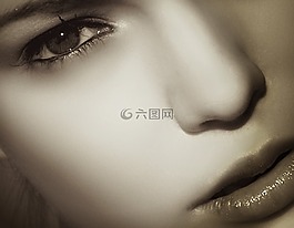 臉,肖像,女子