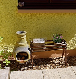 花園,飾品,chiminea