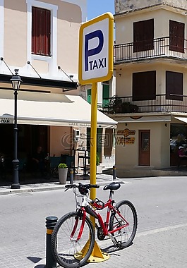 自行車,出租車,跡象