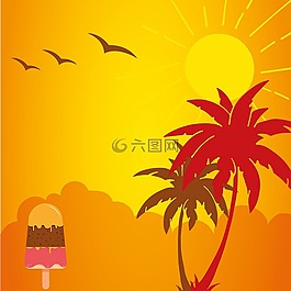 夏季,海灘,海