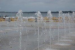 水景,噴泉,海濱長廊