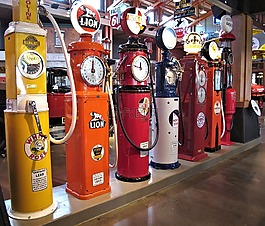 古董汽油泵,還原,博物館
