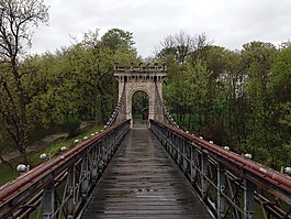 橋,公園,雨