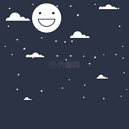 夜,月亮,天空
