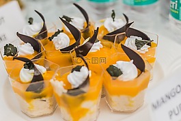 糕點,橙色,食品