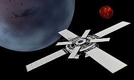 衛星,太陽能電池板,空間