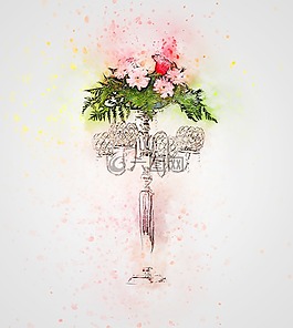 鮮花,玫瑰,花瓶