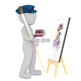 漆,白人男性,3d模型