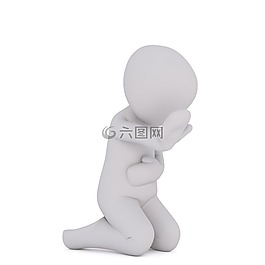 疼痛,白人男性,3d模型