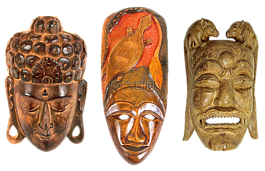 口罩,木制面具,紀念品