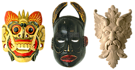 口罩,木制面具,紀念品