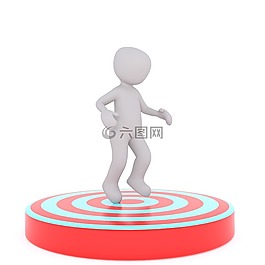 目標,白人男性,3d模型
