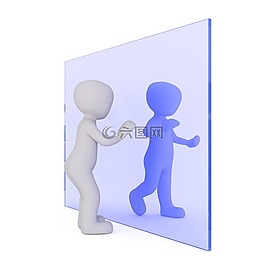 白人男性,3d模型,孤立