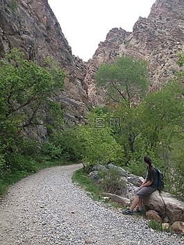 徒步旅行,猶他州,山