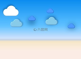 云,海灘,天空