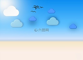 云,太陽,鳥類