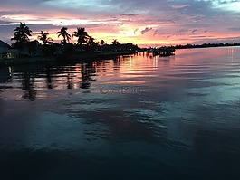 日出,海濱,平靜