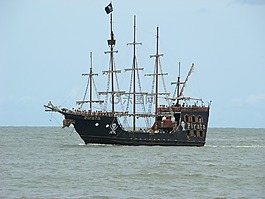 mar,海盜船,桅桿