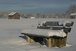 银行,雪,冬季魔术
