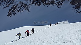 登山滑雪,穷乡僻壤skiiing,冬季运动