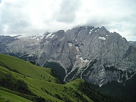 marmolada 北墙,冰川,云