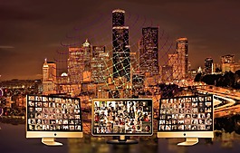 城市,天際線,社區(qū)