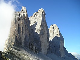 三个 zinnen,lavaredo,北墙