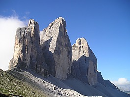 三个 zinnen,lavaredo,北墙