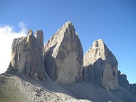 三个 zinnen,lavaredo,北墙