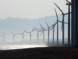 海灘,風電場,班吉