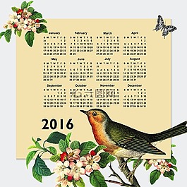 2016 年日歷,2016,日歷