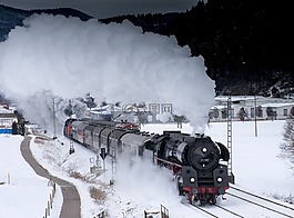 蒸汽機(jī)車,schwarzwaldbahn,雪