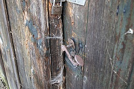 門,小木屋,掛鎖