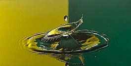 一滴水,下降,黃色