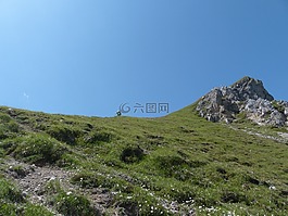 schochen 顶,远足,爬山