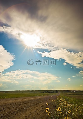 路,天空,景觀