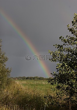 彩虹,雨,天氣