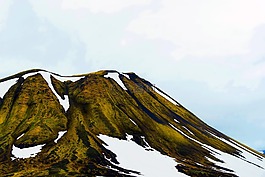 冰島,山,雪