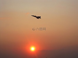 鹰狮,空气显示,日落