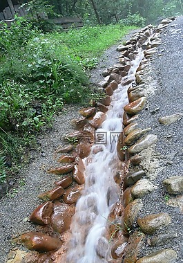 溪,水,路