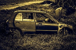 車,失事,破碎