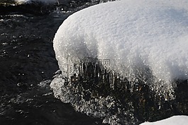 河,冰柱,冰