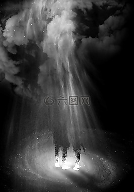 天空,人,溢