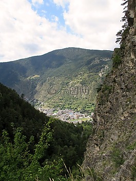 安道爾,山,夏天
