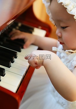 鋼琴,嬰兒,女孩
