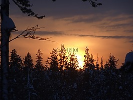 日落,心情,余輝
