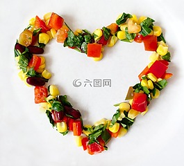 蔬菜,心臟,愛情